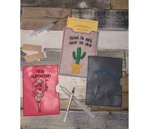 Stickserie - ITH Impfpasshülle in 2 Größen & je 2 Varianten